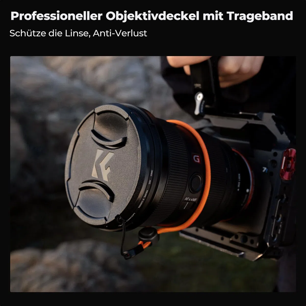 K&F CONCEPT UV Filter 55mm mit Objektivdeckel,Reinigungstuch,Schutzfilter mit 18 Schichten Nanobeschichtungen (Nano Klear)