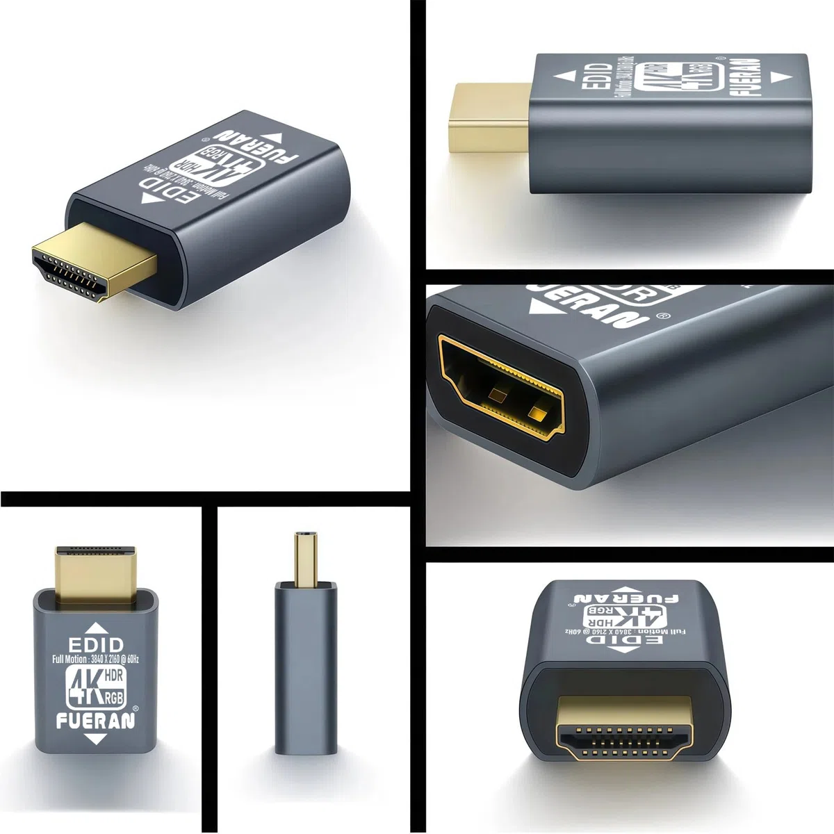 HDMI EDID Emulator Adapter, 3840X2160@60Hz-(Complete State) Passthrough, Plug & Play, Compatible with Mac, Thunderbolt to HDMI, Switches, AV Receivers, Extenders 4K