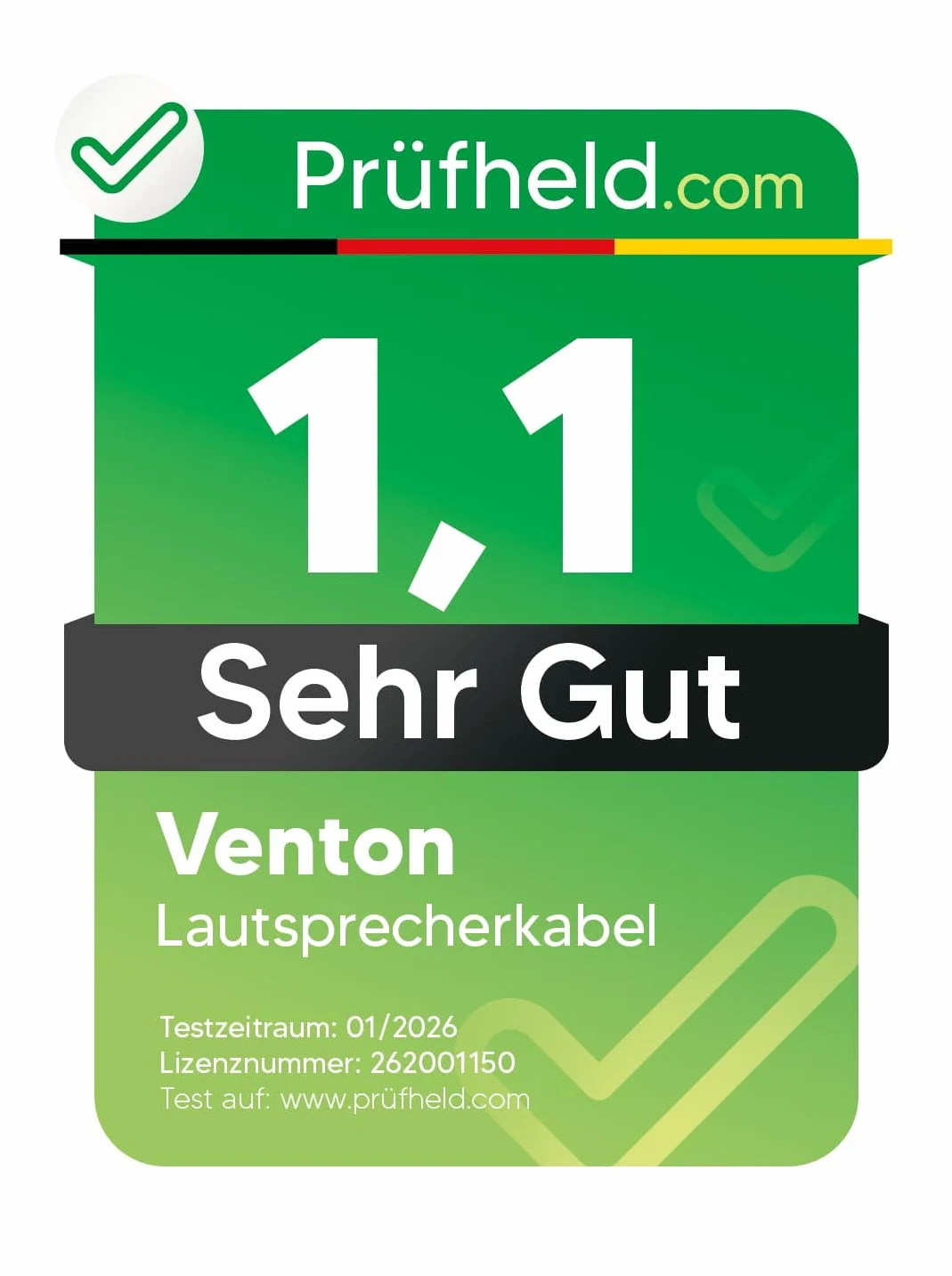 VENTON [Test SEHR GUT, Note 1.1] 5m VOLLKUPFER HQ Lautsprecherkabel 2x2,5 mm², Passiver Subwoofer Kabel, Lautsprecher Audio Kabel, Kupfer Boxenkabel für HiFi Anlage Surround Sound System Auto, 5 m