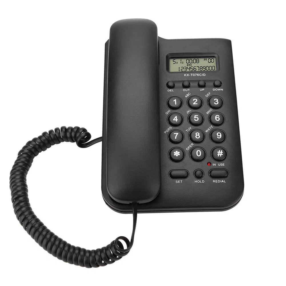 CCYLEZ Festnetztelefon, Schnurgebundenes Basistelefon, Kabelgebundenes Tischtelefon, Telefon mit Großen Tasten, mit Wahlwiederholungsfunktion und Display, für Büro, Zuhause und Hotel