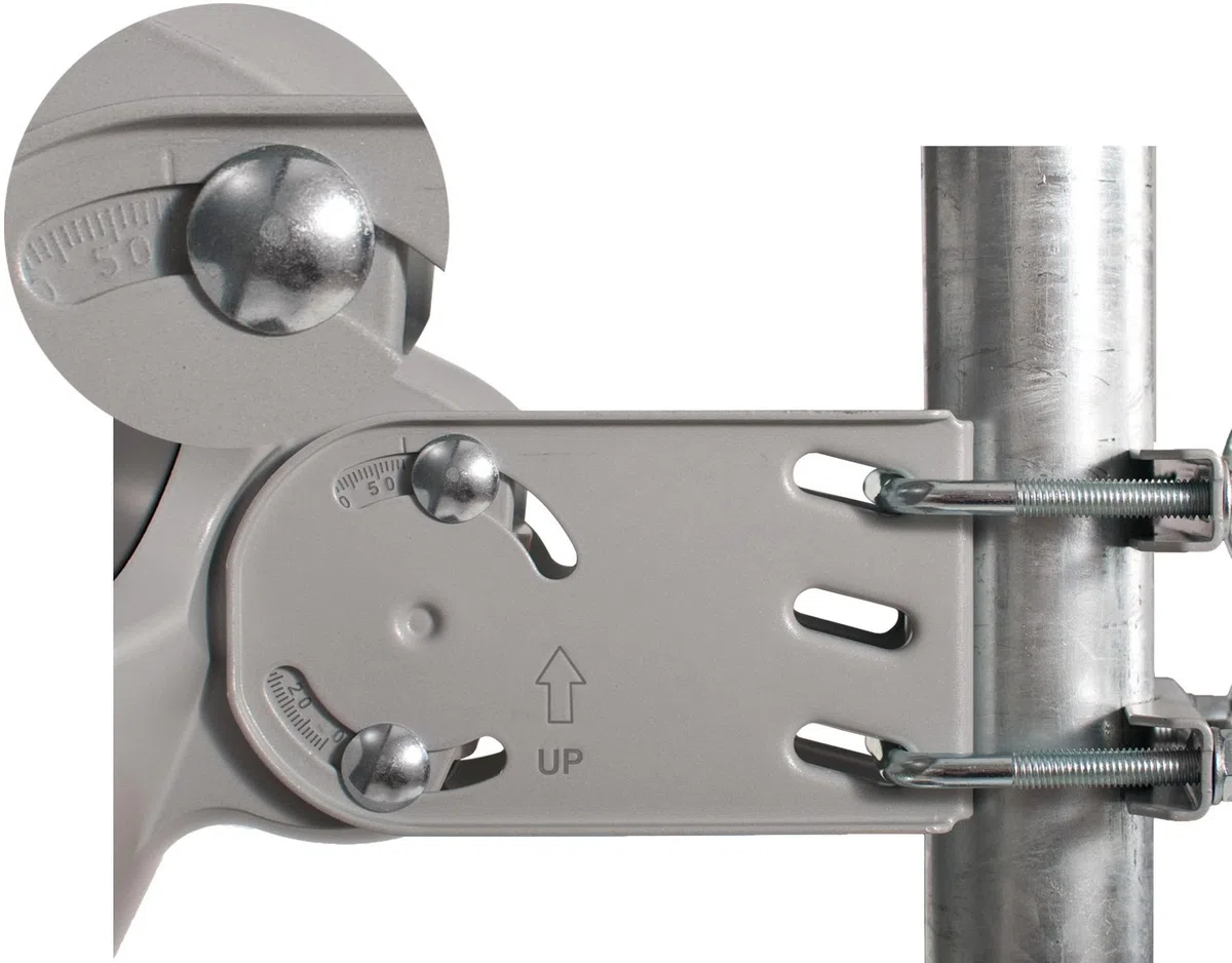 DUR-line Multischalter LNB Set - Qualitäts-Alu-Satelliten-Komplettanlage - Select 75/80cm Spiegel/Schüssel Rot + Quattro LNB - für Multischalter [Neuste Technik, DVB-S2, 4K, 3D]