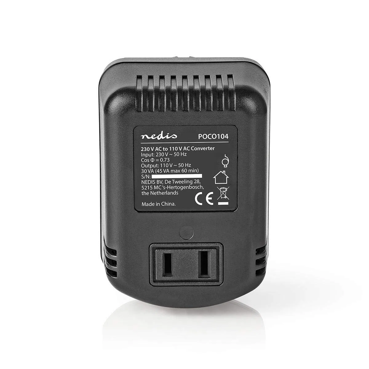 Stromwandler - Netzstromversorgung - 230 V AC 50 Hz - 45 W - Schutzkontakt - Schwarz