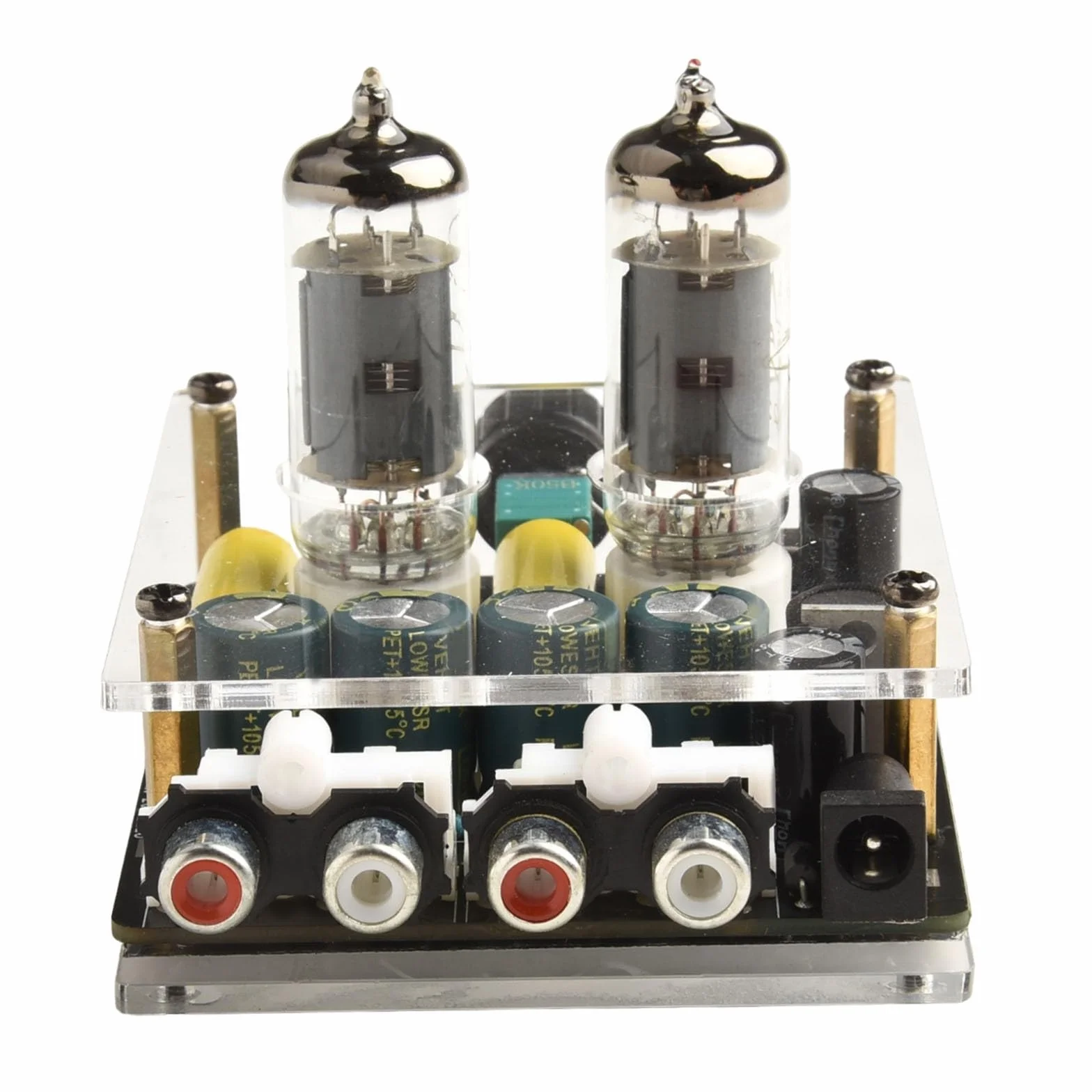 HiFi-Röhrenvorverstärker mit 6A2-Ventil, Klasse A, Audio-Vorverstärker für Heimkino, unterstützt 6J1, 6J3, 6K4, DC12-16 V Eingang, 87 x 75 mm kompaktes Gehäuse