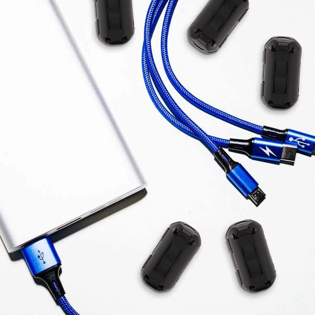 5 Stück Clip On Rauschunterdrücker-Kabel 3,5mm Ferritkern Filter