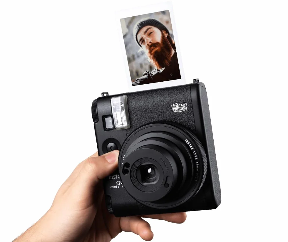 FUJIFILM instax mini 99™ Sofortbildkamera mit Farbdruck | Analoge Sofortdruck-Kamera mit 6 Farbeffekten, 5 Belichtungsstufen, Selfiefunktion sowie Doppelbelichtung & Langzeitmodus | Black