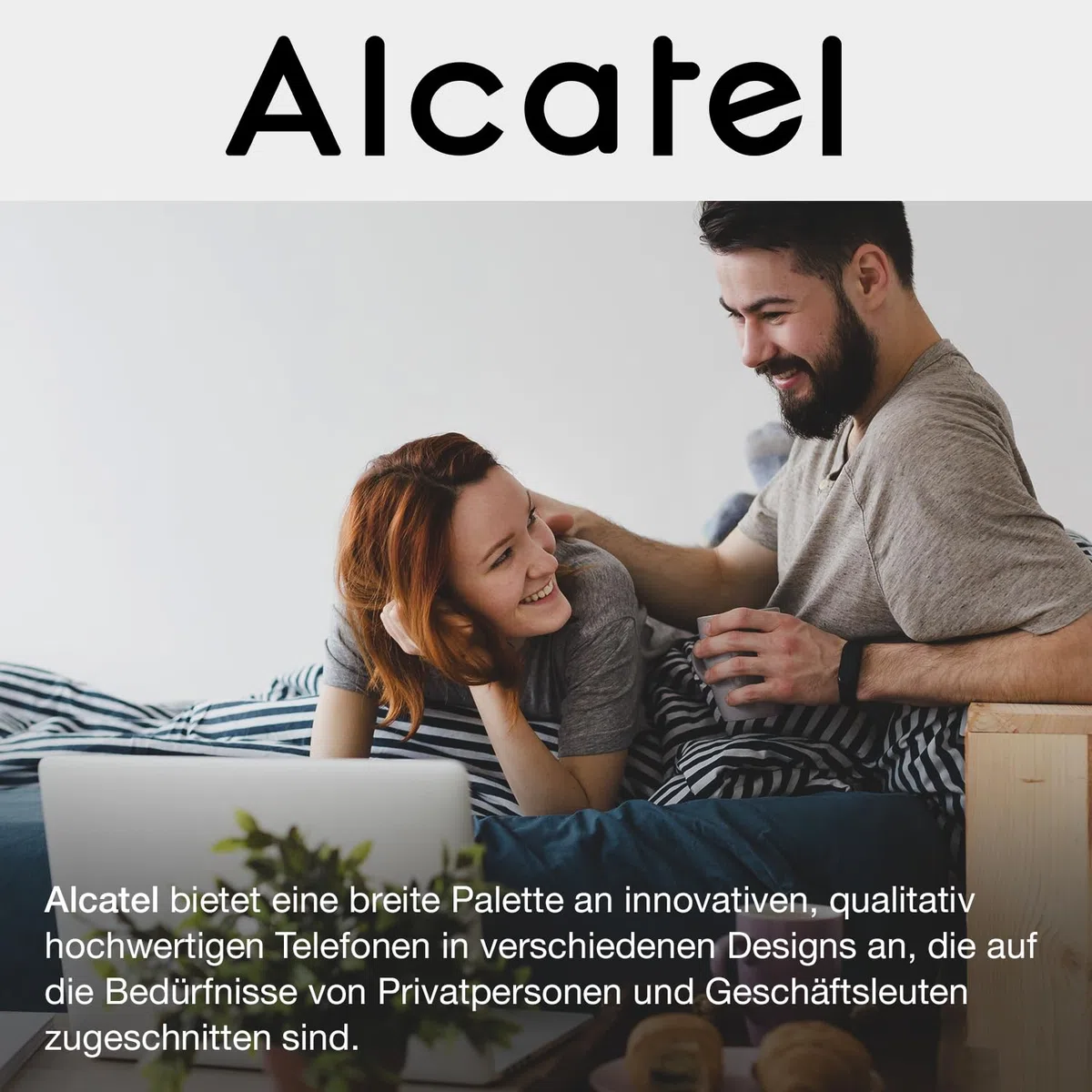 ALCATEL T06 - Schnurgebundenes Festnetztelefon - Ultra-kompaktes Design - Wandmontage - Wahlwiederholungstaste - Klingeltonlautstärkeregler- Schwarz